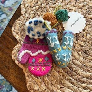 Anthropologie Ski Apres Adorable Sweater Christmas Ornaments